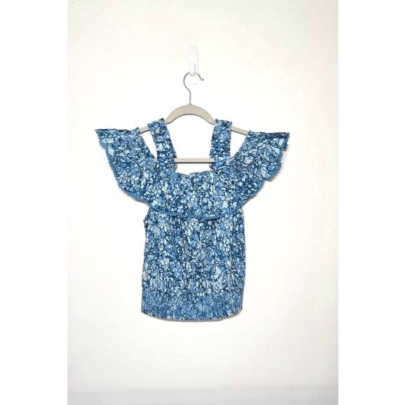 House of Harlow 1960 blue print top size large. - Picture 4 of 8